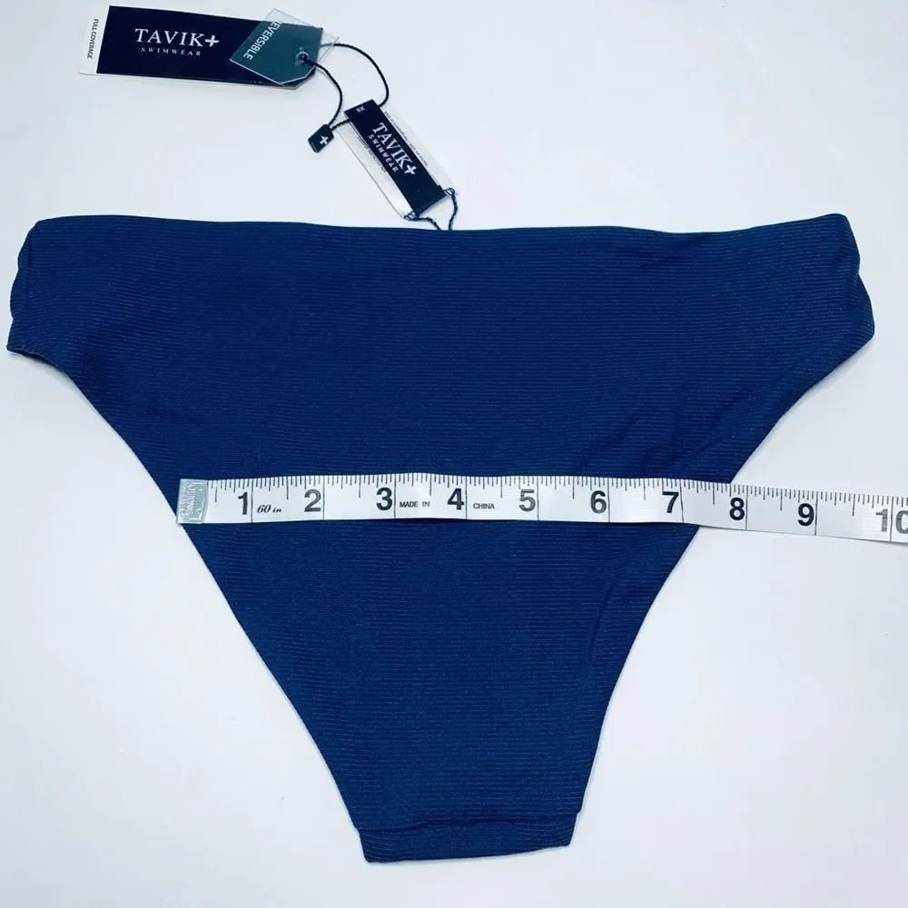 NWT Tavik Ali‎ Full Bikini Bottom Ribbed Cobalt XS